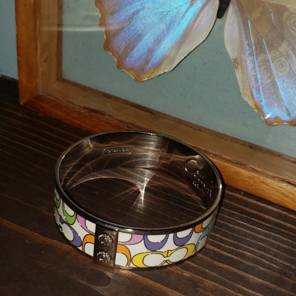 New Coach Multicolored Signature C Bangle Bracelet - Picture 3 of 8